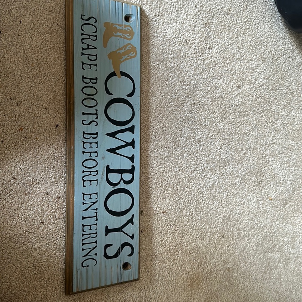 Wall decor sign. Cowboy